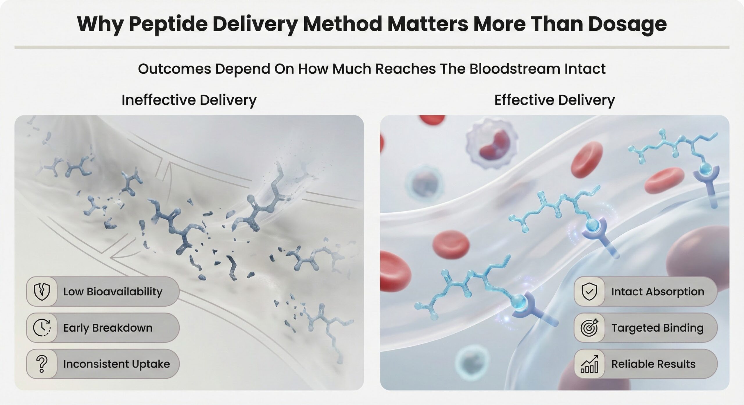 Why Peptide Delivery Method Matters More Than Dosage