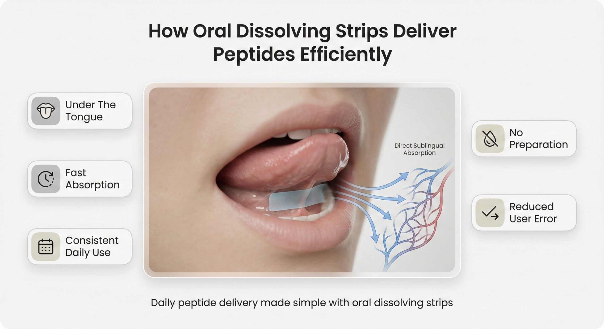 How Oral Dissolving Strips Deliver Peptides Efficiently